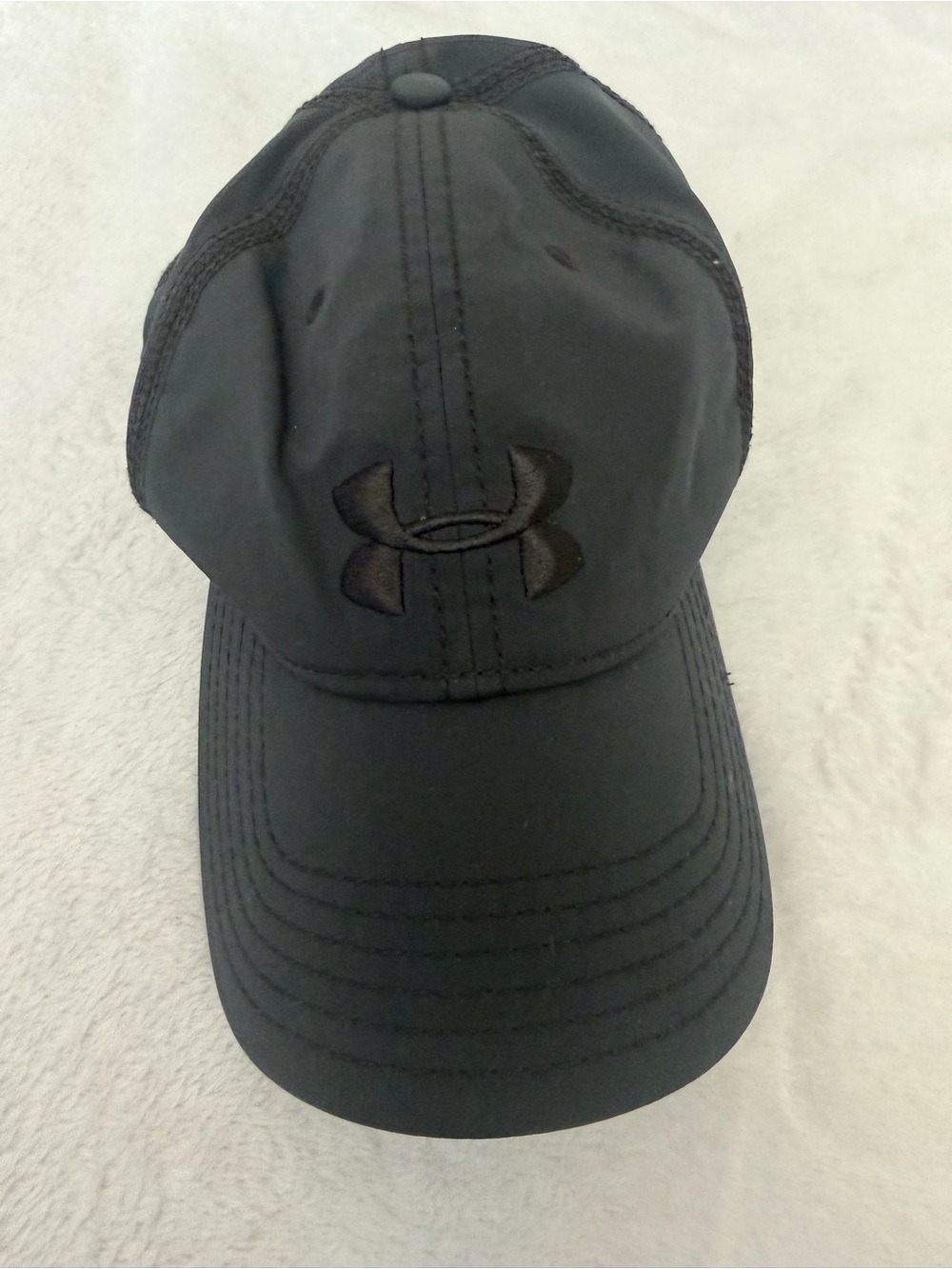 Under Armour Black Baseball Hat with Lime Logo Trim